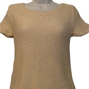American Eagle Size S Cream Wool Sweater Top